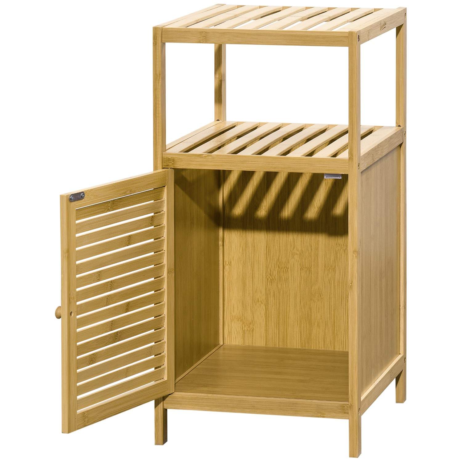 Badeværelsesskab Bamboo Natural med anti-tip 33x35,5x67cm