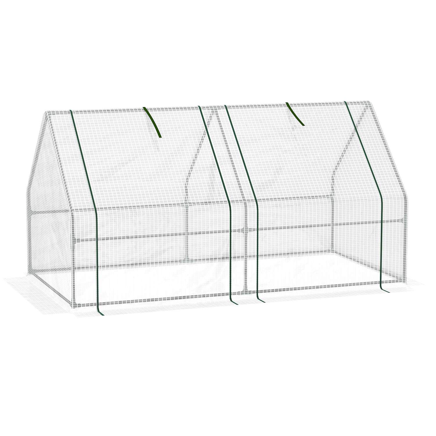 Mini drivhus med rullevinduer 180x90x90cm