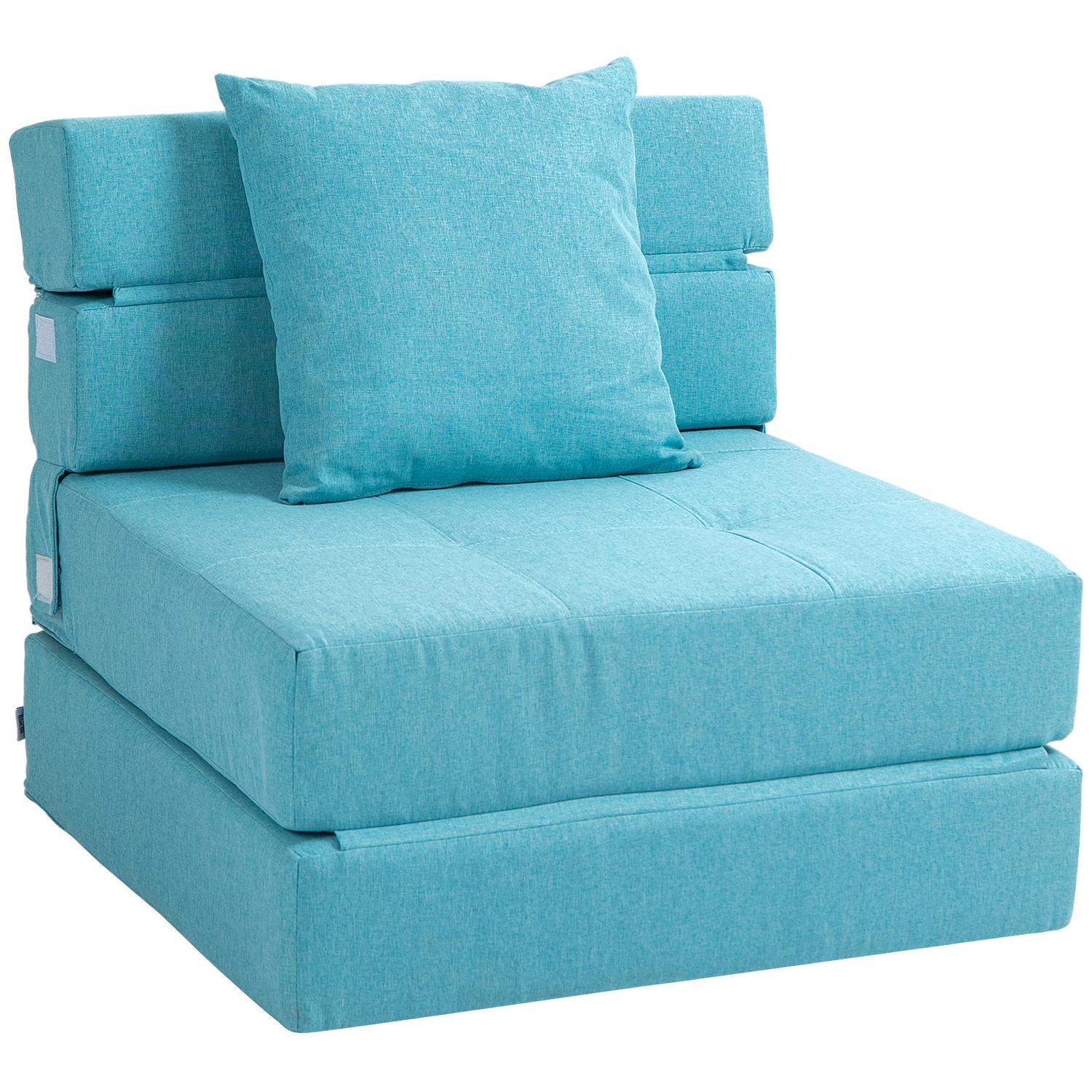 Sammenklappelig sovesofa 2-i-1, Blue Relax stol