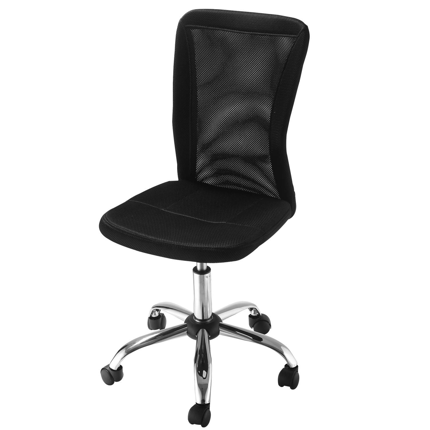 Ergonomisk Kontorsstol Svart, Justerbar Ryggstöd