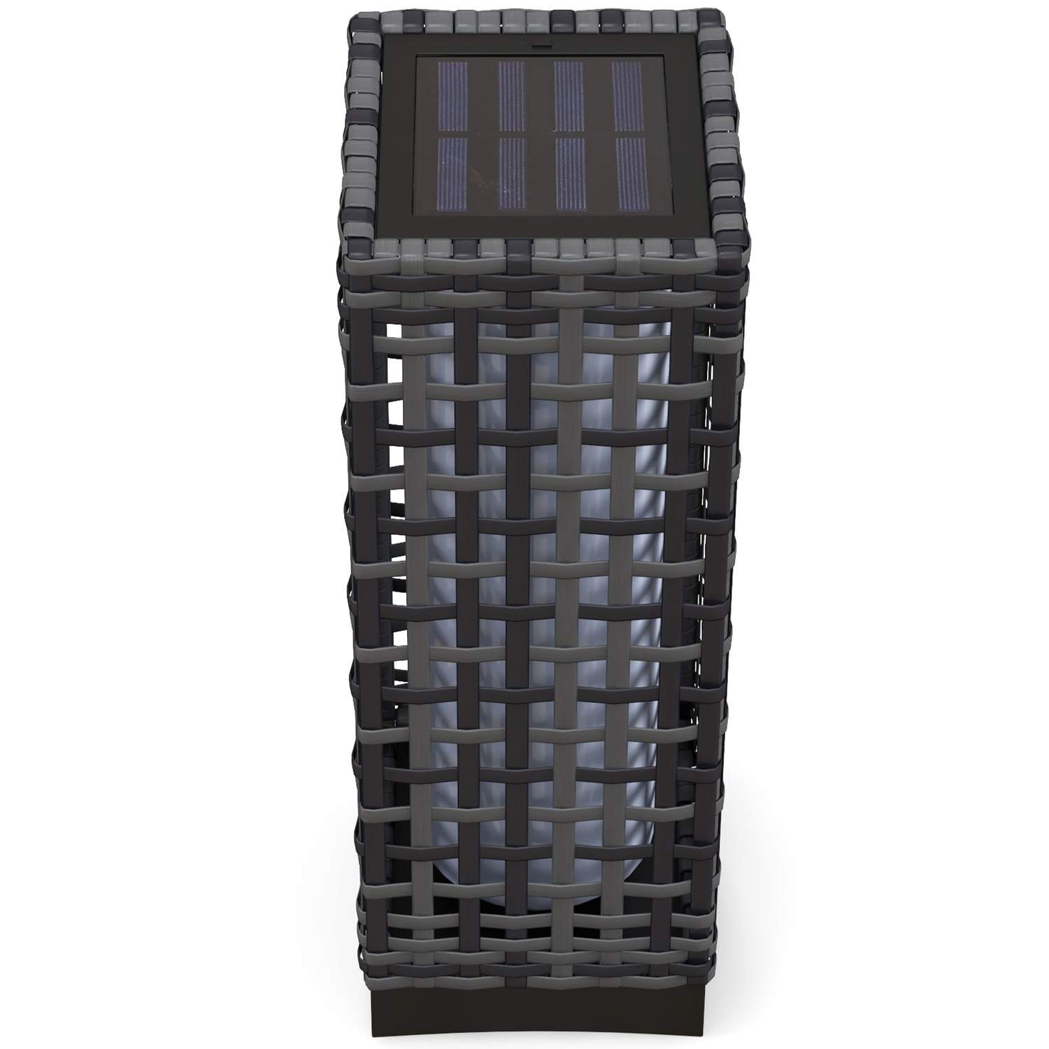 Vandtæt solcellelampe i rattan til haven