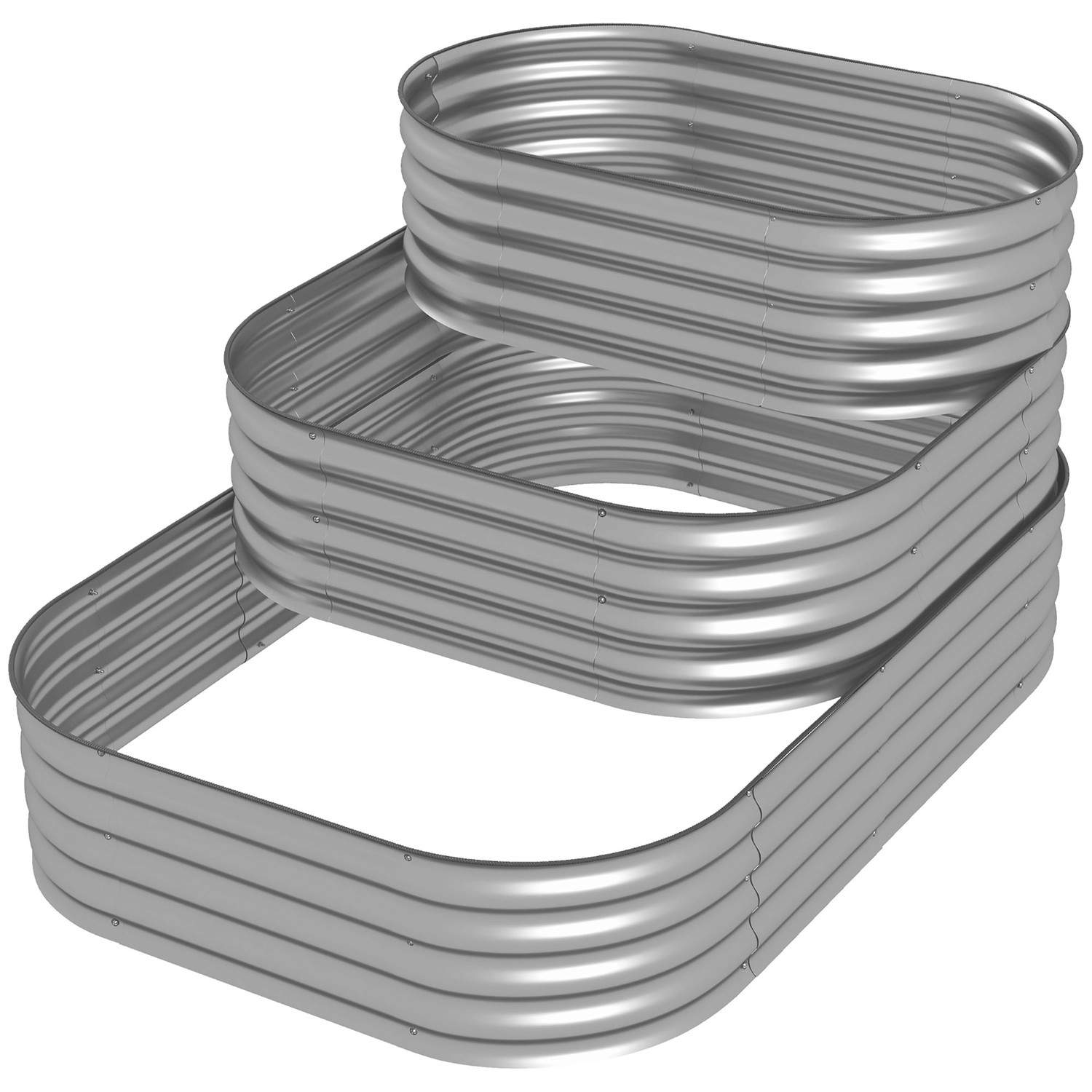 Metal 3-lags plantekasse til altan