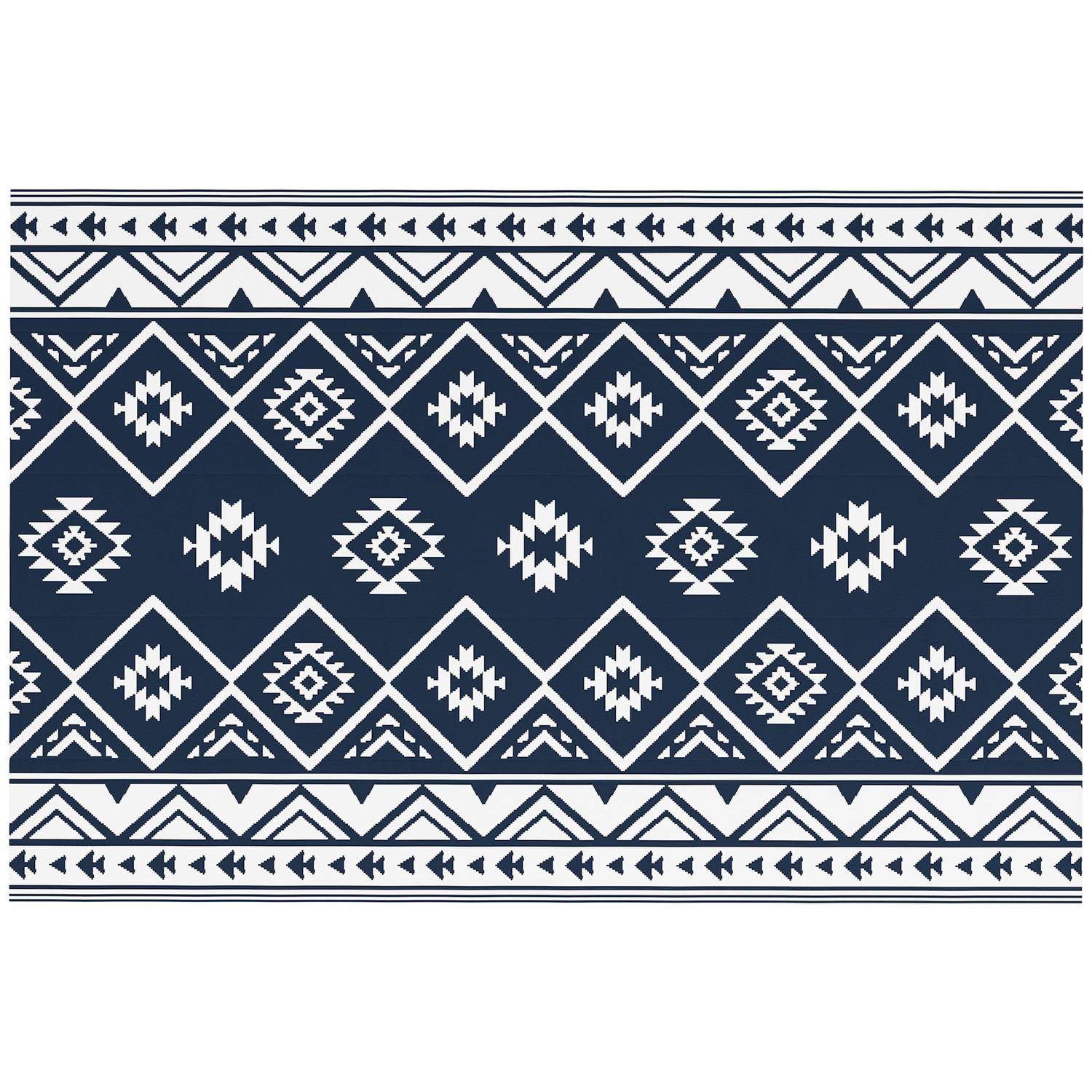 Vendbar plastmåtte til camping 182x274cm