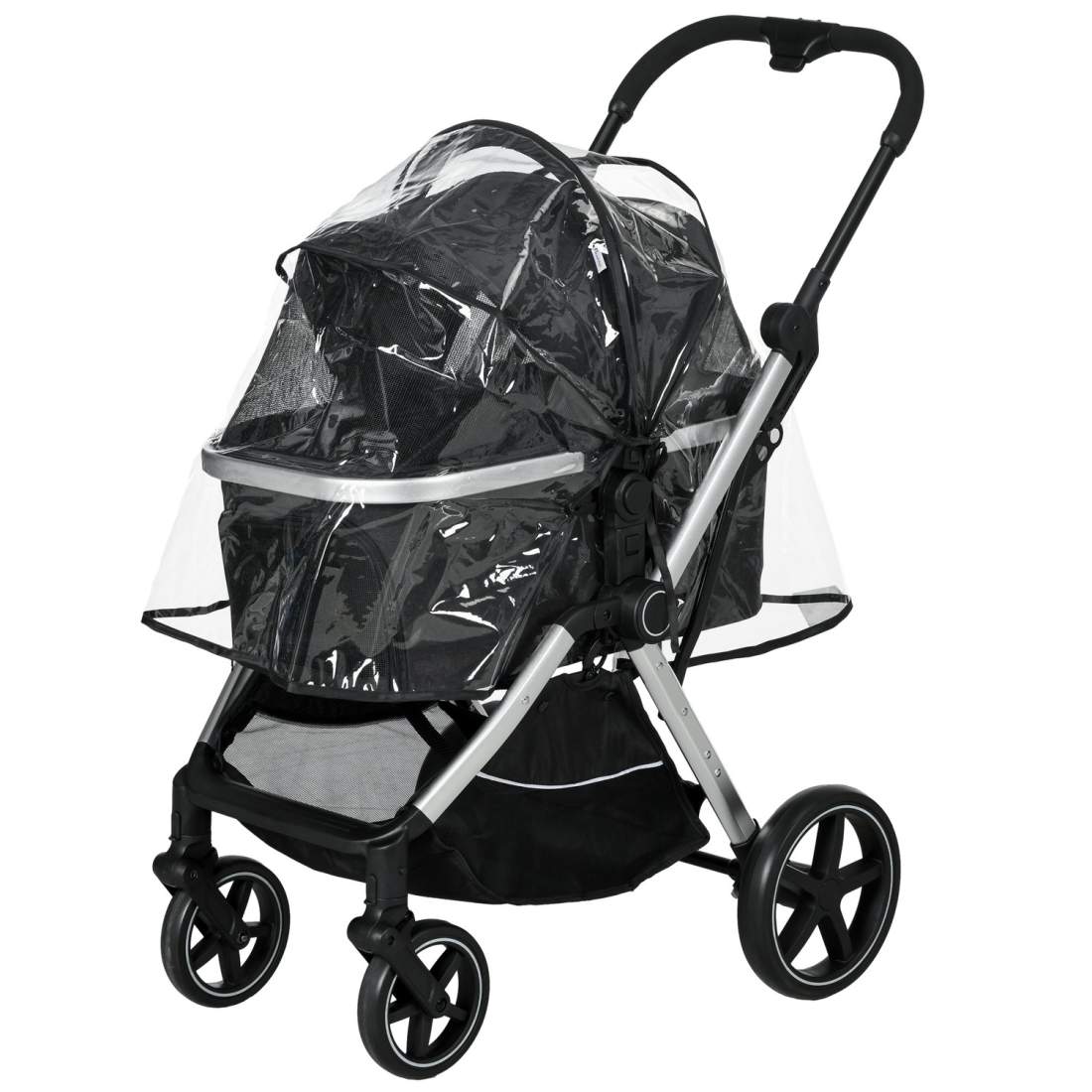Svart Hundvagn med Regnskydd och Säkerhetskoppel | Hem & Hobby - Husdjur - Hund - Hundvagn | Pryloteket
