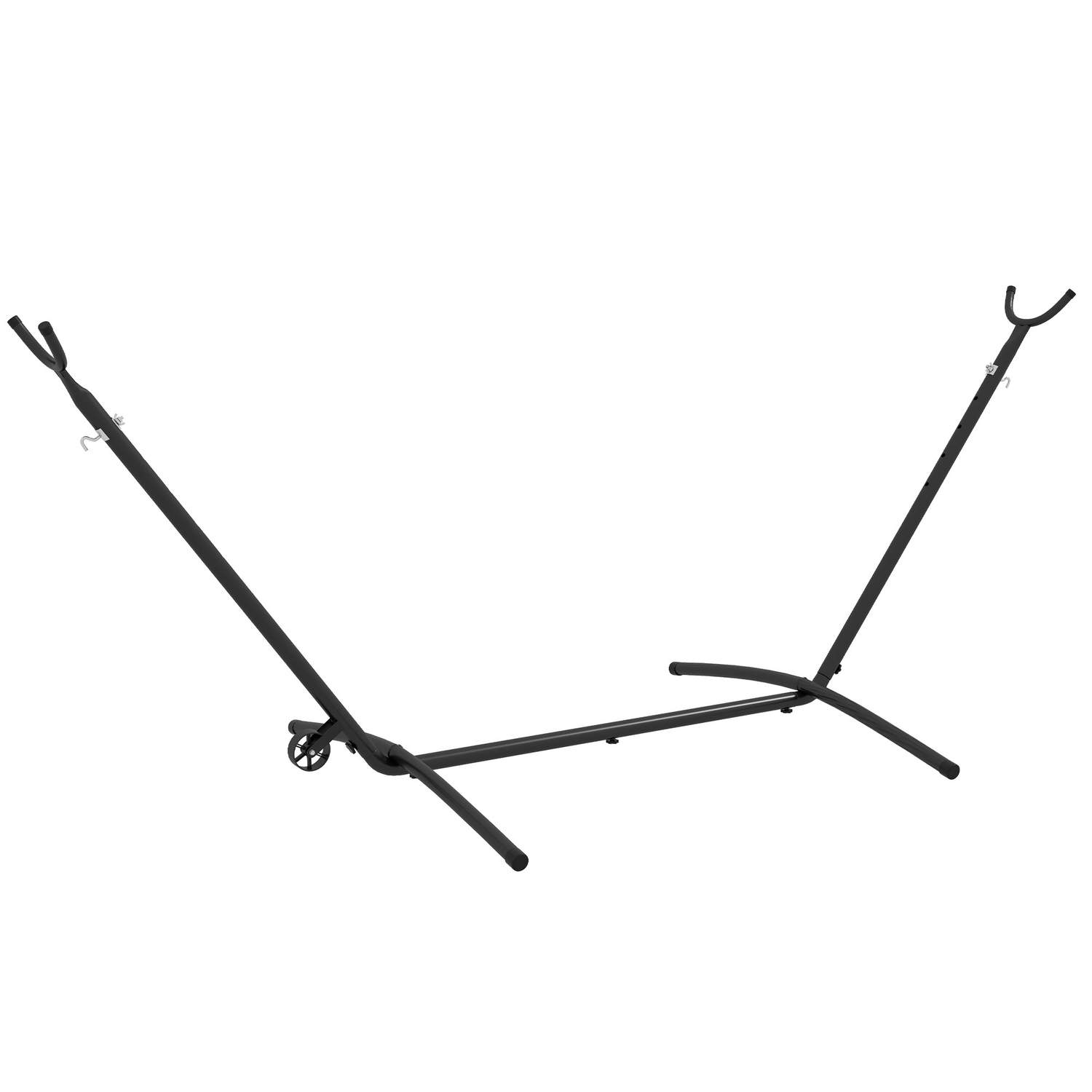 Justerbart stål hængekøjestativ med hjul