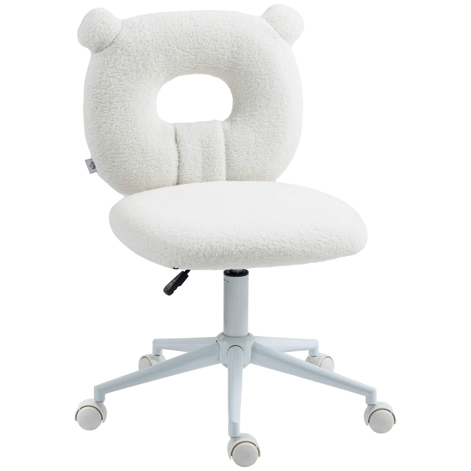 Justerbar kontorstol i teddy fleece