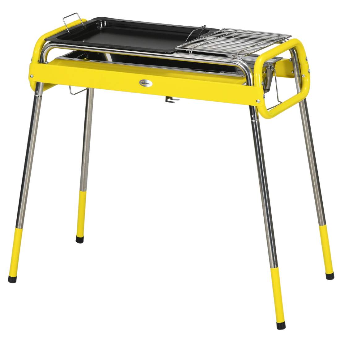 Hopfällbar Kolgrill med Dubbelgaller i Rostfritt Stål | Hem & Hobby | Pryloteket