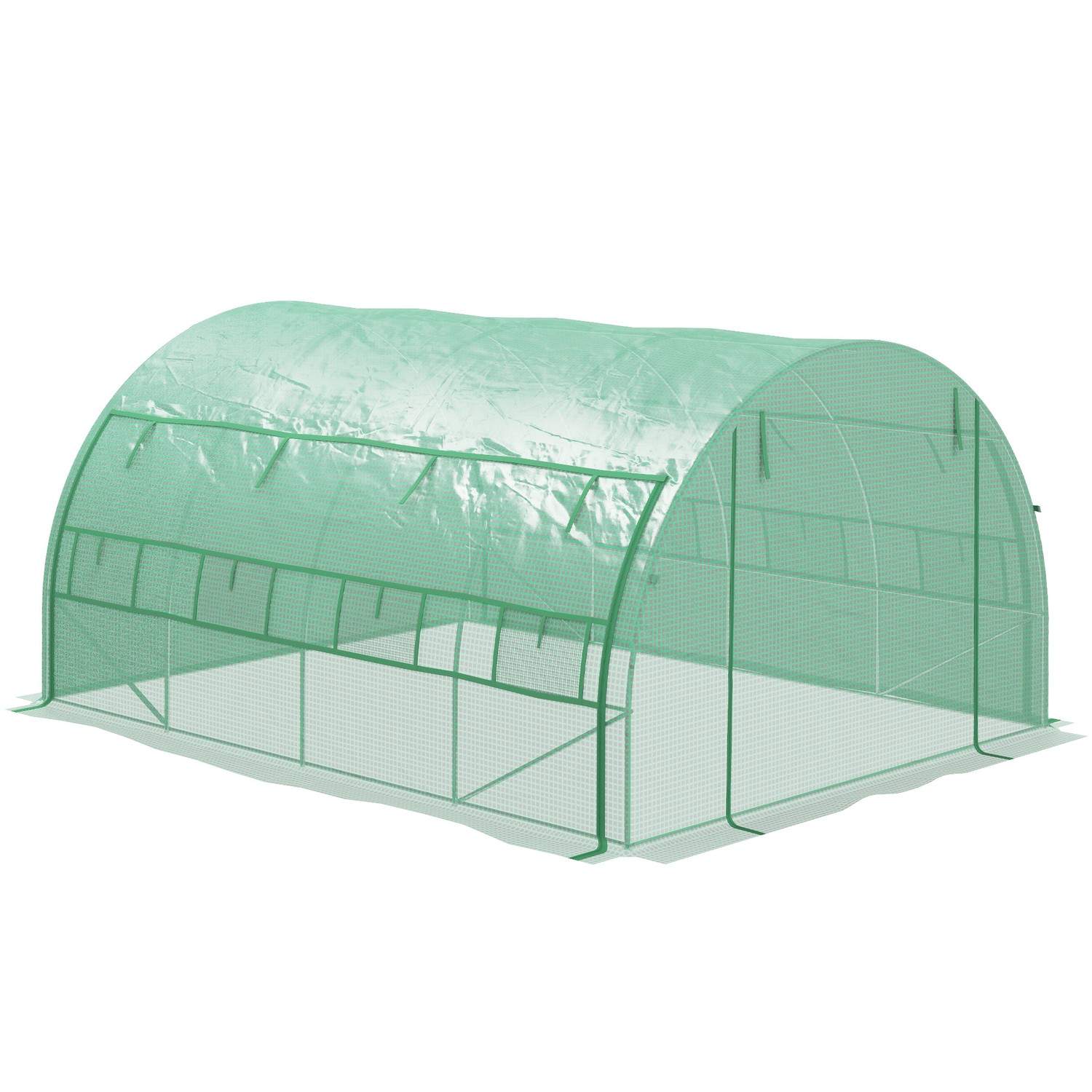 Grøn Polytunnel Drivhus 3,97x3x2m UV-beskyttelse