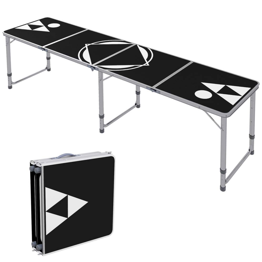 Fällbart Beer Pong Bord 240x60cm i Svart Aluminium | Hem & Hobby | Pryloteket