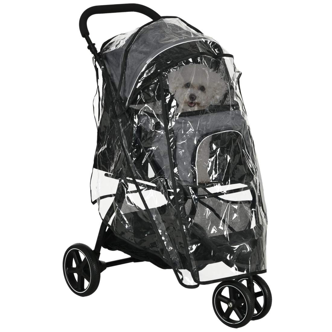 Vikbar Pet Buggy med Regnskydd & Förvaringskorg | Hem & Hobby | Pryloteket