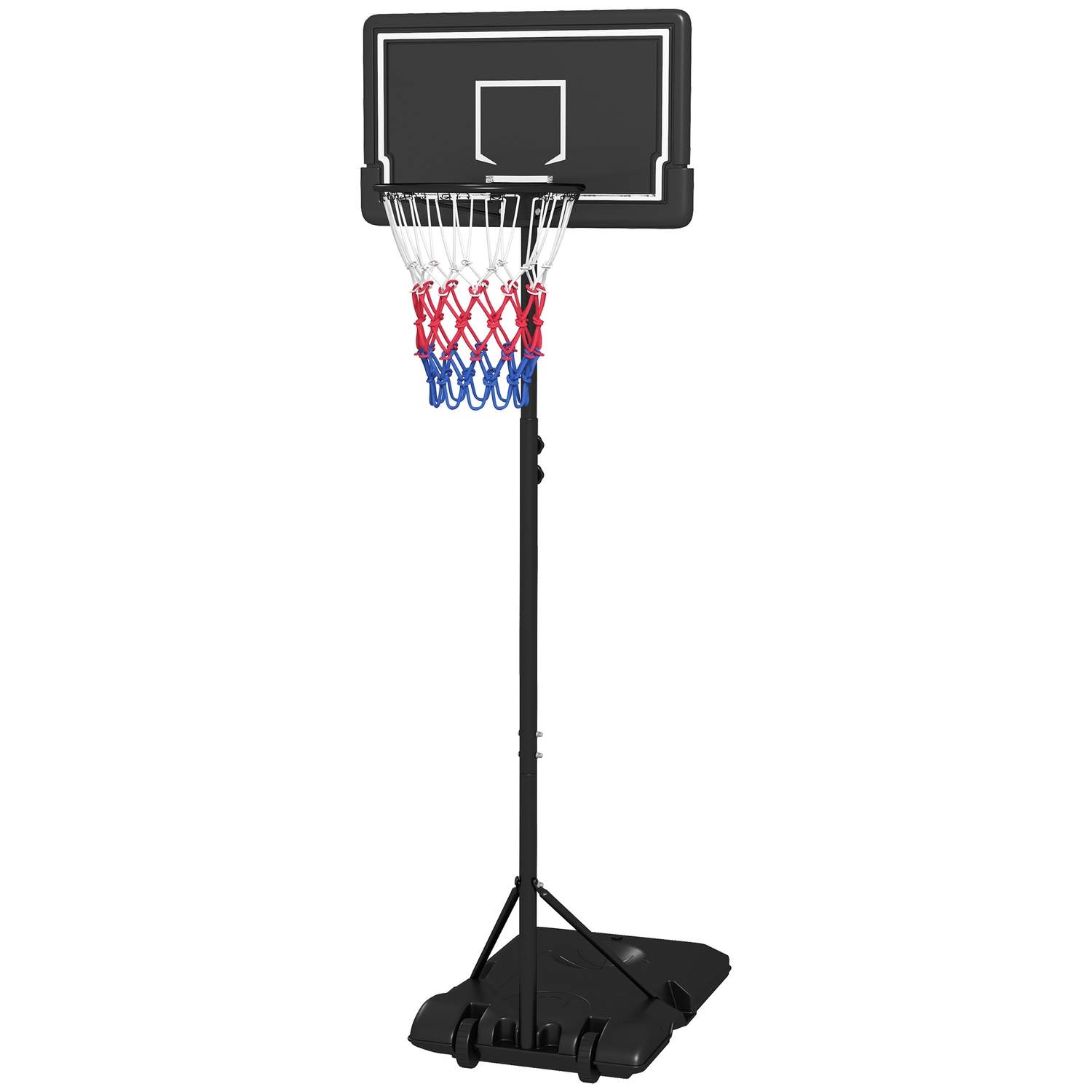 Hævet og sænket basketballstativ med hjul