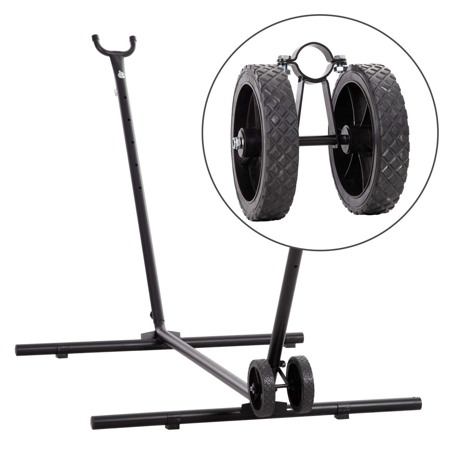 Vejrbestandigt hjulsæt til hængekøjestativ