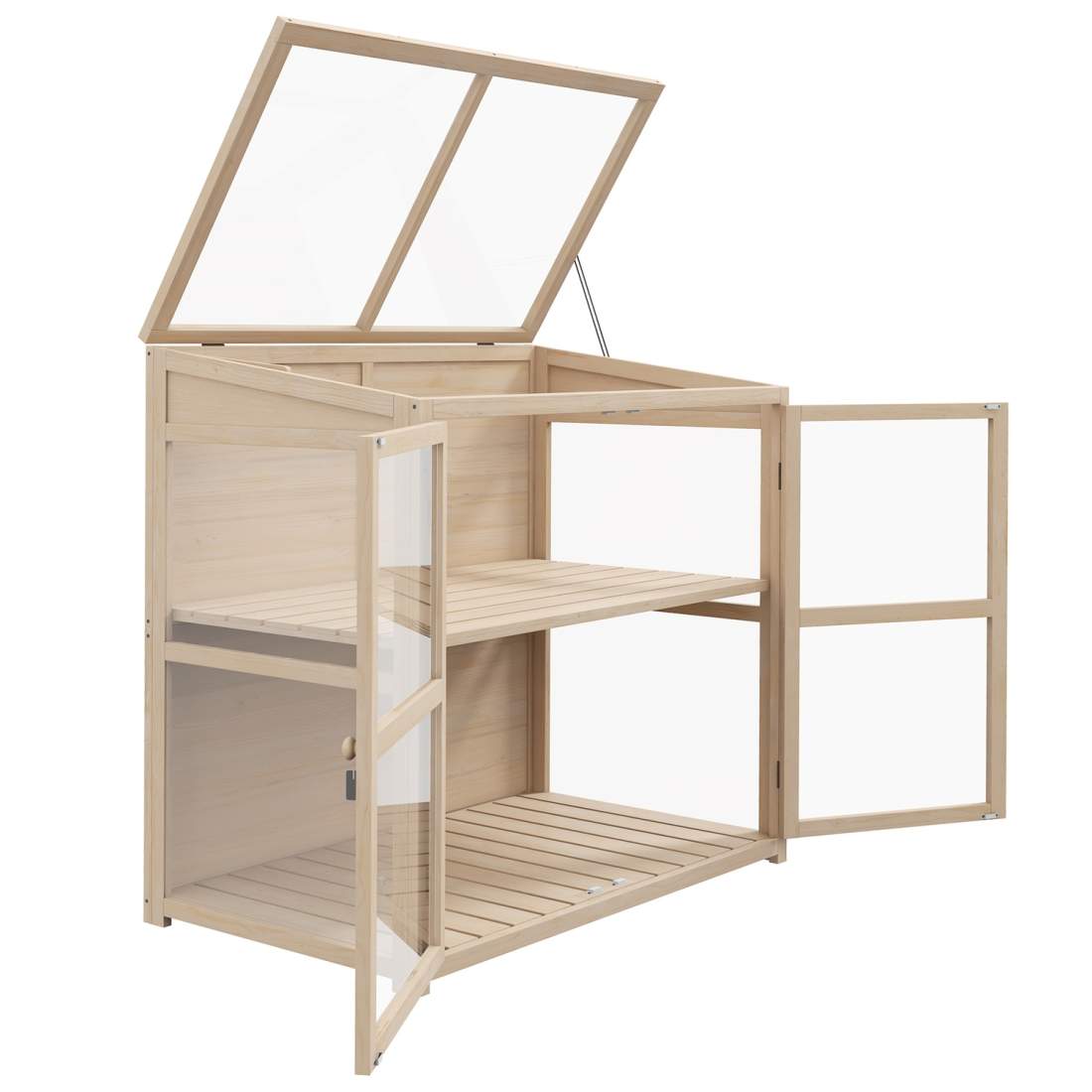 2-Vånings Träväxthus med Dubbeldörr & Takfönster | Hem & Hobby - Hem & Hushåll - Trädgårdsartiklar - Växthus | Pryloteket