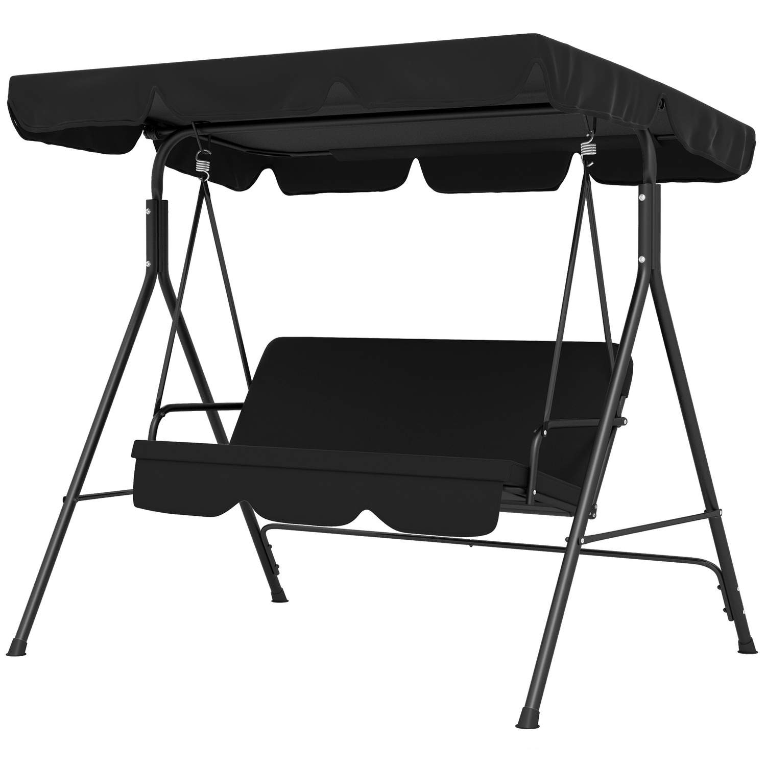 3-sæders havegyngebænk med justerbart tag