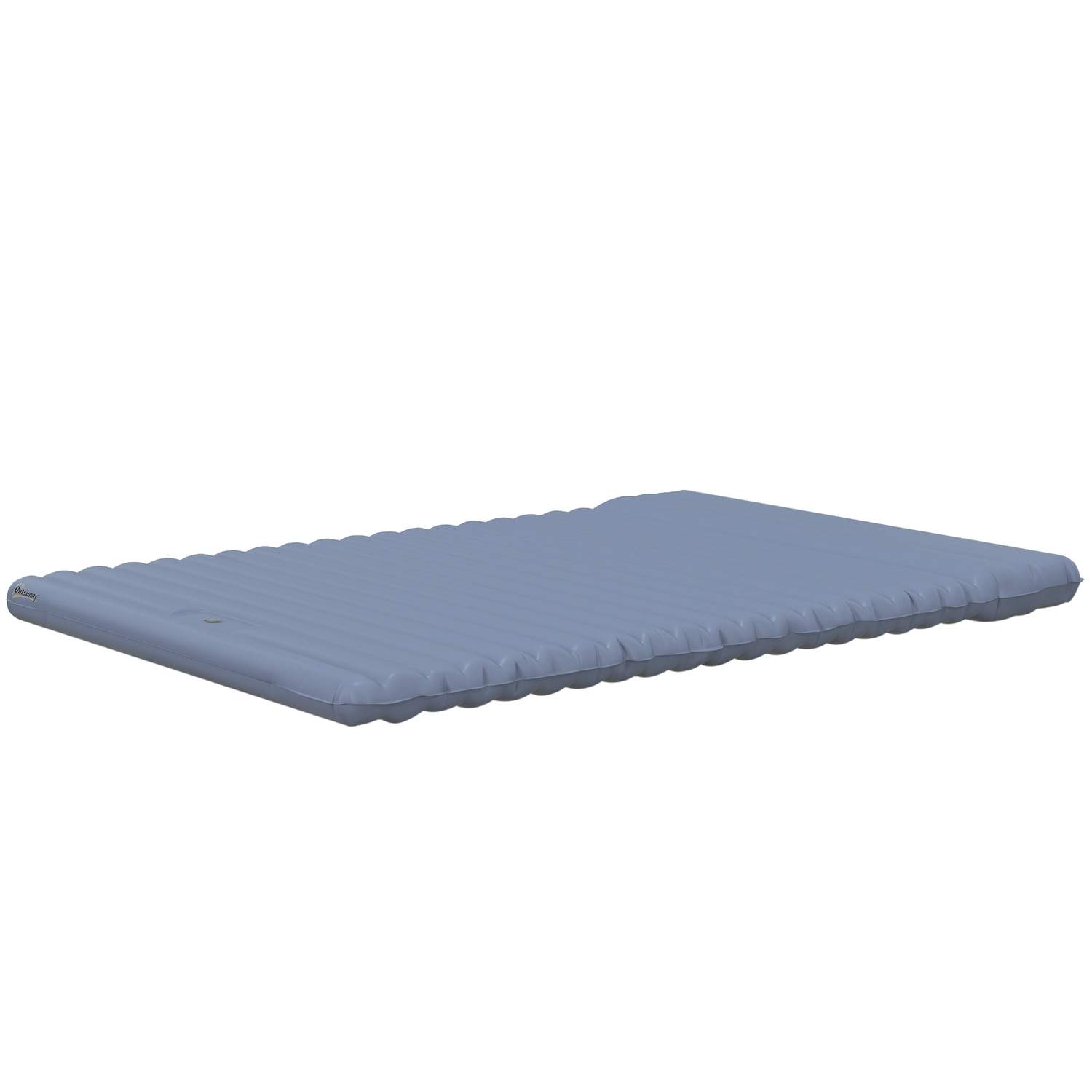 Selvoppustelige campingmadras til 2, blå