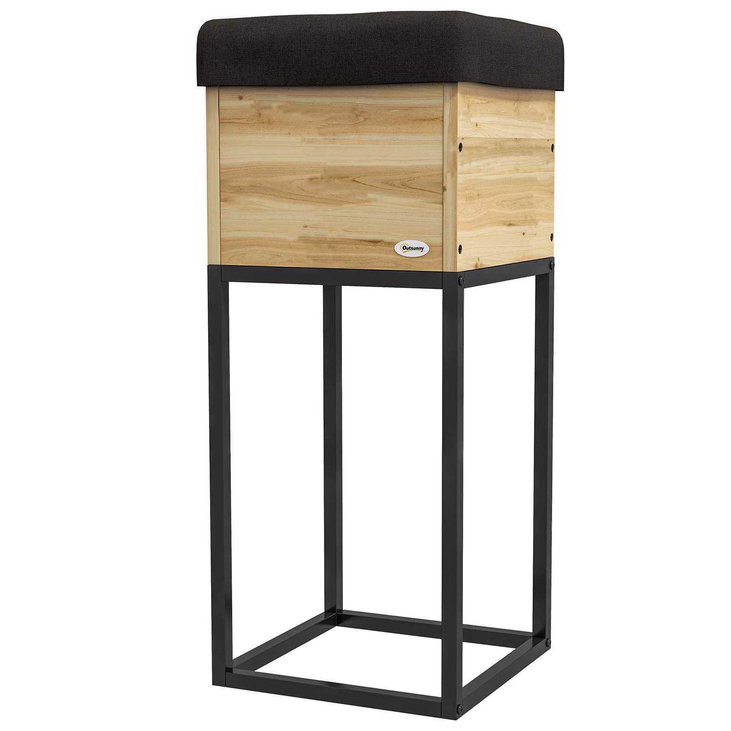 Højbed i træ med stålben til haven