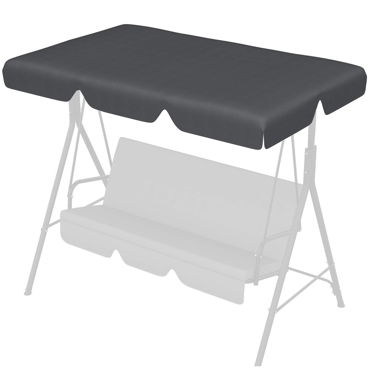 Mørkegrå 3-sædet udskiftning af tagdæksel