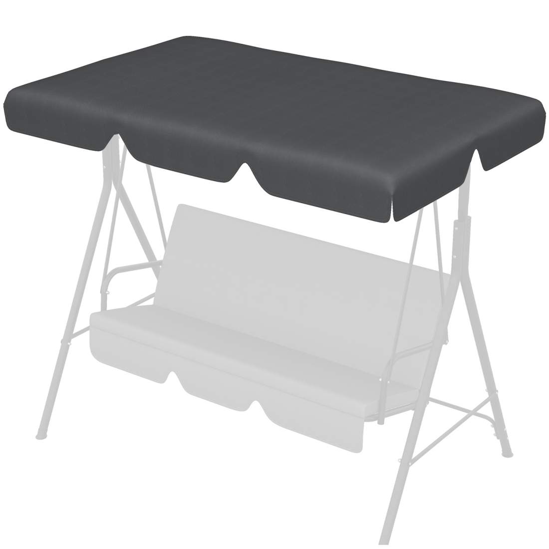 Mörkgrå 3-Sits Soltak Ersättningstakskydd | Hem & Hobby | Pryloteket