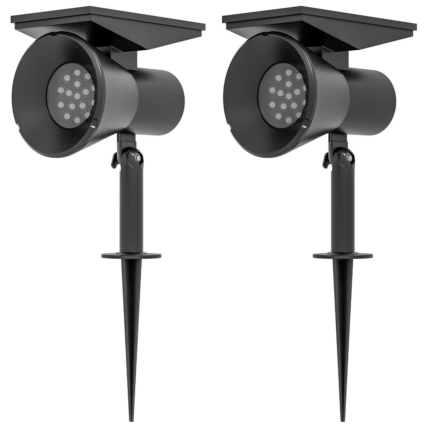 Solcellelamper IP54, 2-pak, Sort, Balkon/Terrasse