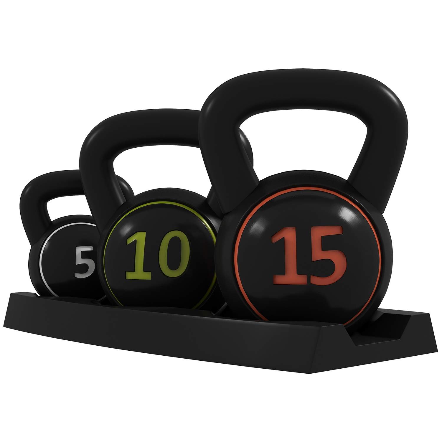 Kettlebell Sæt 3-pak: 2,2-6,8 kg til træning