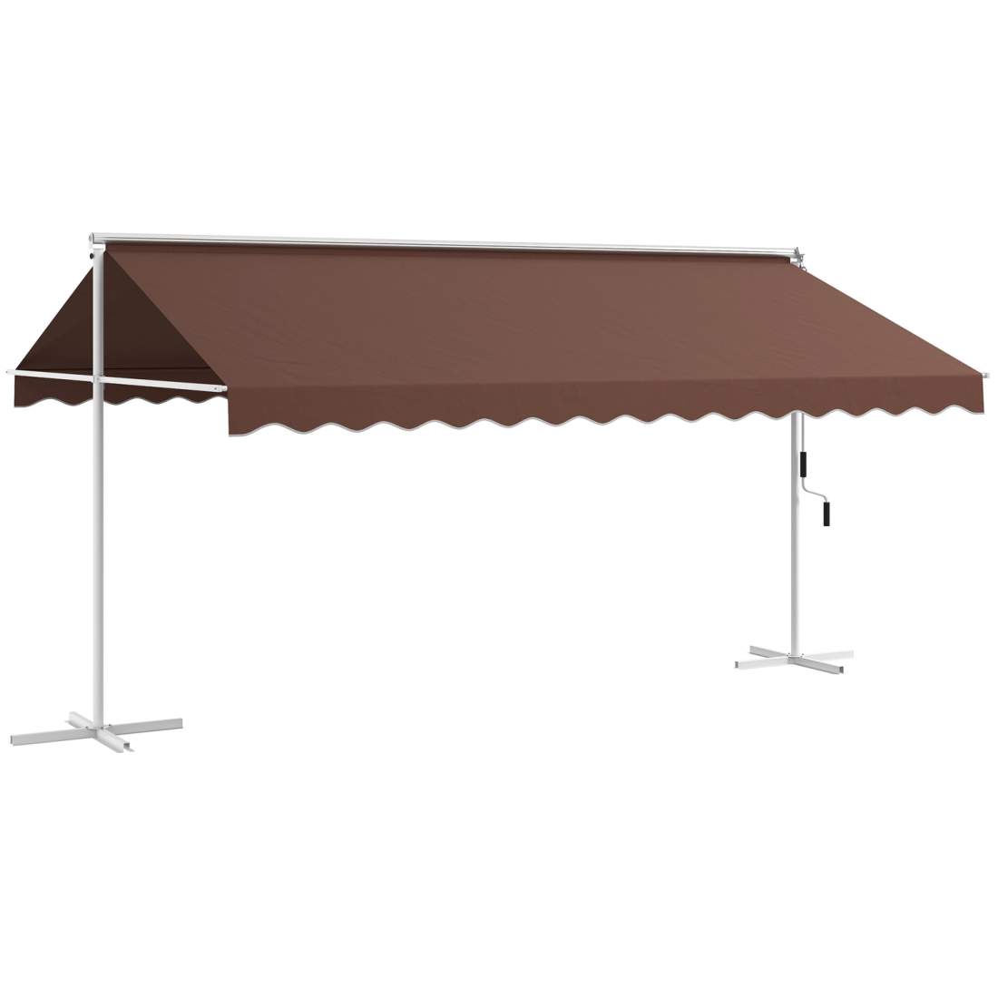 Stående Trädgårdsmarkis 4,5x3,4m Justerbar Kaffe | Hem & Hobby | Pryloteket