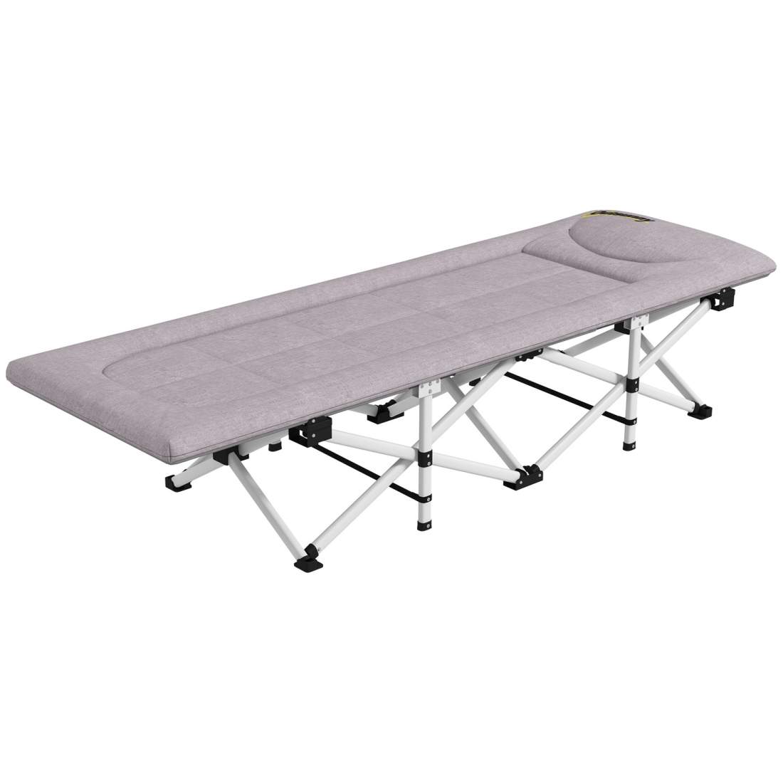 Grå hopfällbar tältsäng 200kg med bärväska | Sport & Fritid - Friluftsliv & Camping - Campingsäng / Tältsäng | Pryloteket