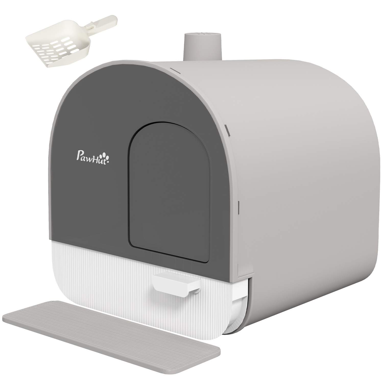 Grå kattebakke med udtræksbakke 43x44x47 cm