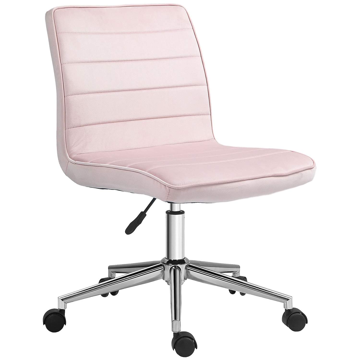 Højdejusterbar Pink Velvet Skrivebordsstol