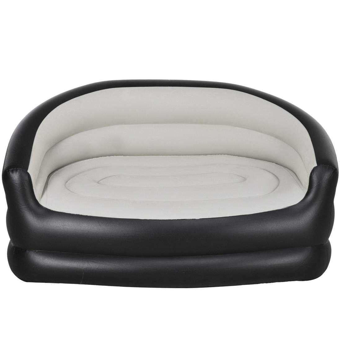 Uppblåsbar Plyschsoffa för 2, Ljusgrå, 125x100x87 cm | Hem & Hobby | Pryloteket