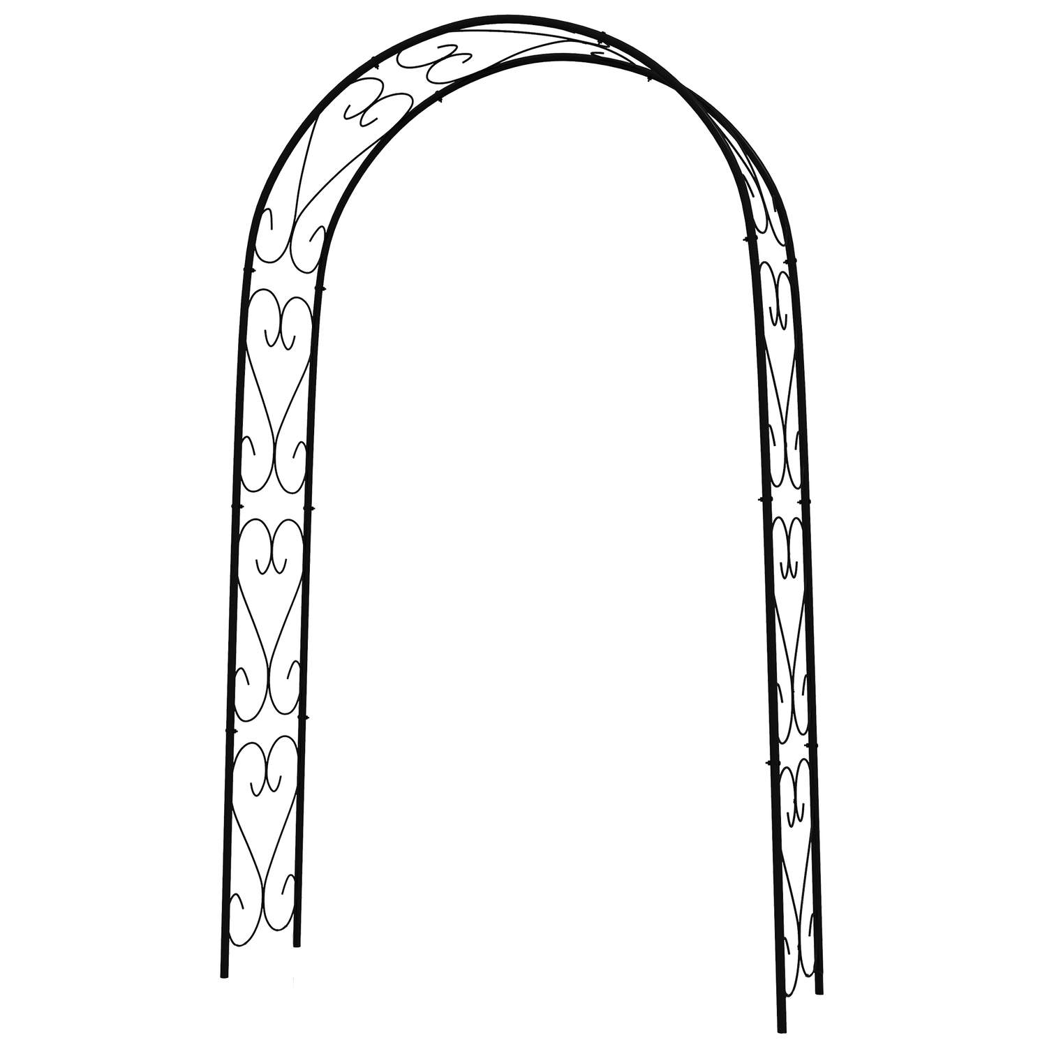 Havebue sort stål til klatreplanter