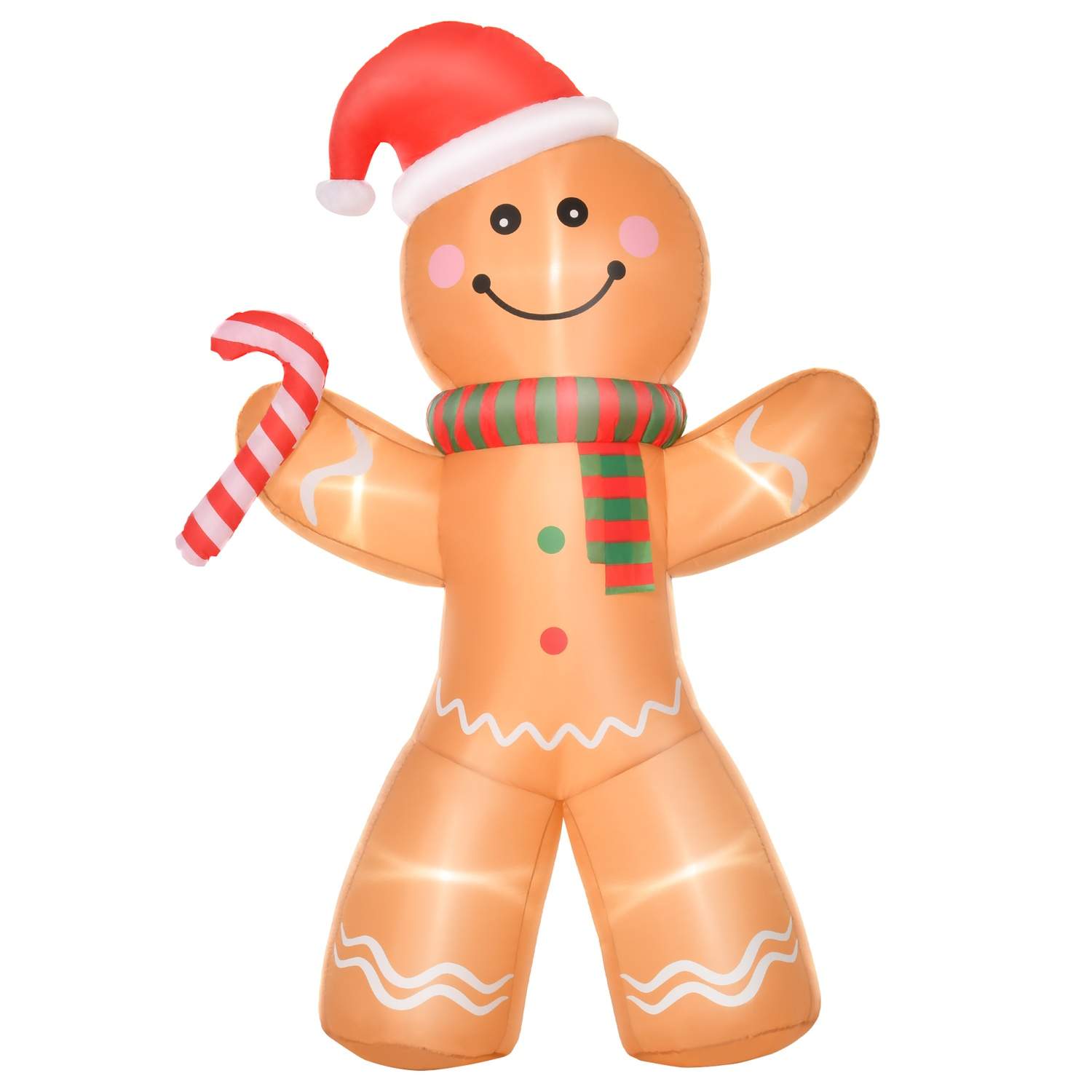 Oppustelig Gingerbread Man 2.4M juledekoration
