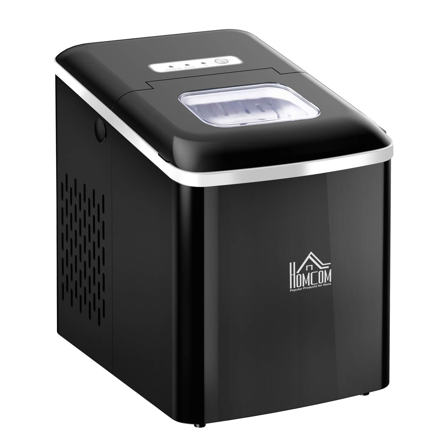 Sort isterningmaskine 12Kg/24H LED selvrensende