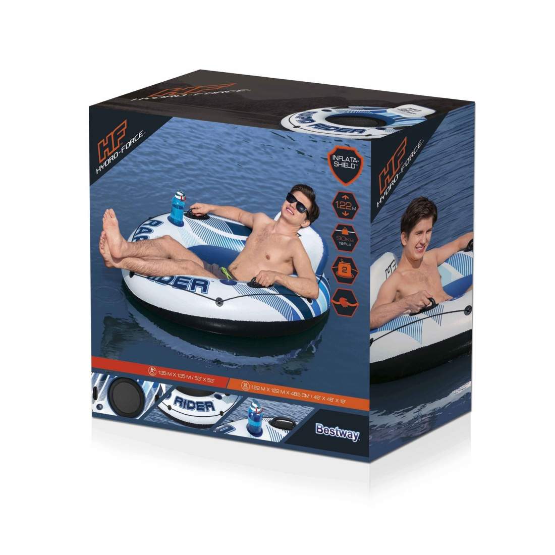 Alternativ bild 1 för Bestway Flytande vattenring för en person Rapid Rider 43116