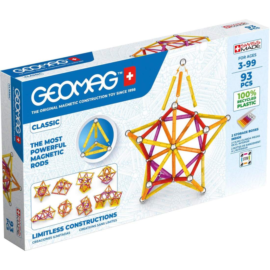 Geomag Classic 93 Delar | Leksaker & Spel - Leksaker - Byggsatser & Byggklossar - GEOMAG | Pryloteket