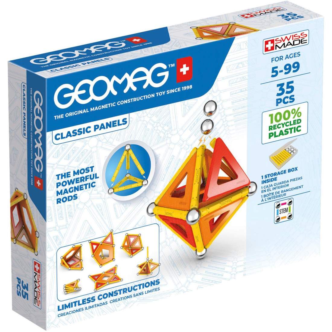Geomag Classic Panels 35 Delar | Leksaker & Spel - Leksaker - Byggsatser & Byggklossar - GEOMAG | Pryloteket