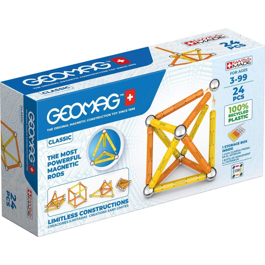 Geomag Classic 24 Delar | Leksaker & Spel - Leksaker - Byggsatser & Byggklossar - GEOMAG | Pryloteket