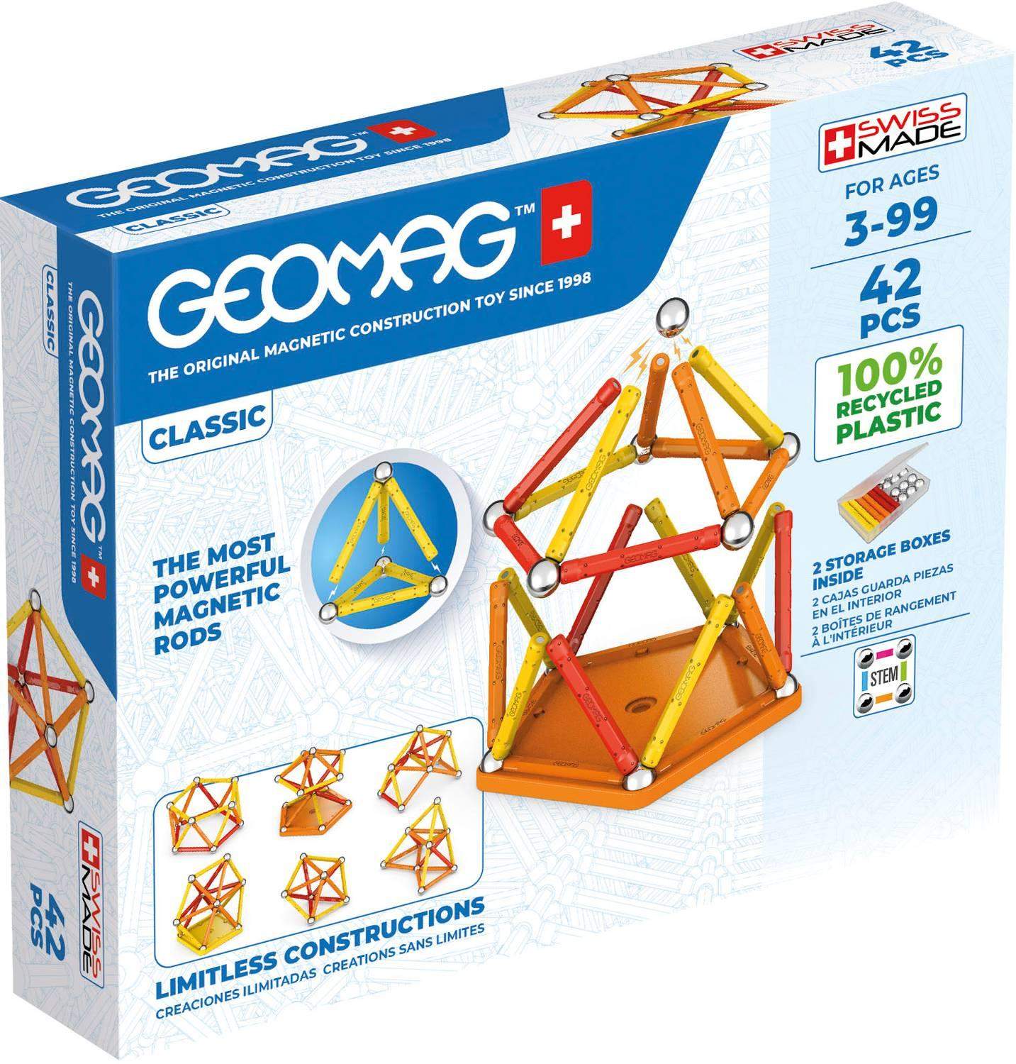 Geomag - Classic Green - Genbrugsplast - 42 dele - Fra 3 år.