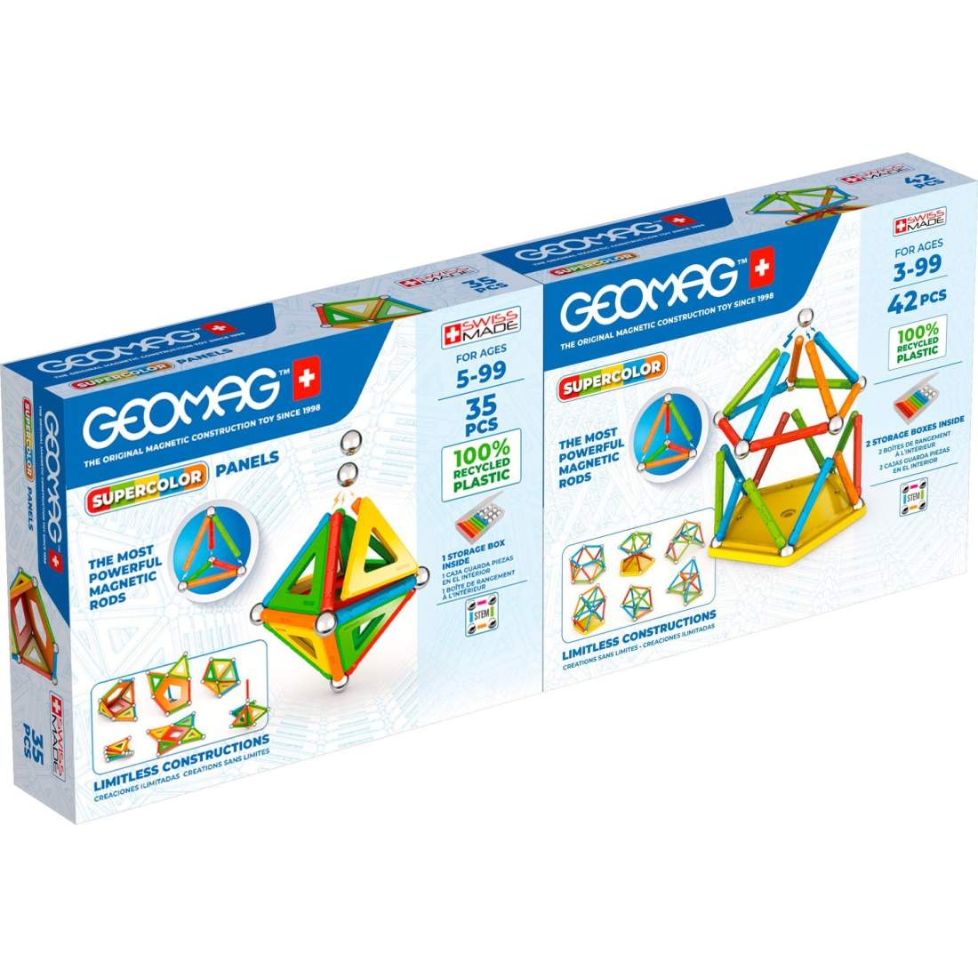 Geomag Bundle Supercolor Dubbelpack 77 Delar | Leksaker & Spel - Leksaker - Byggsatser & Byggklossar - GEOMAG | Pryloteket