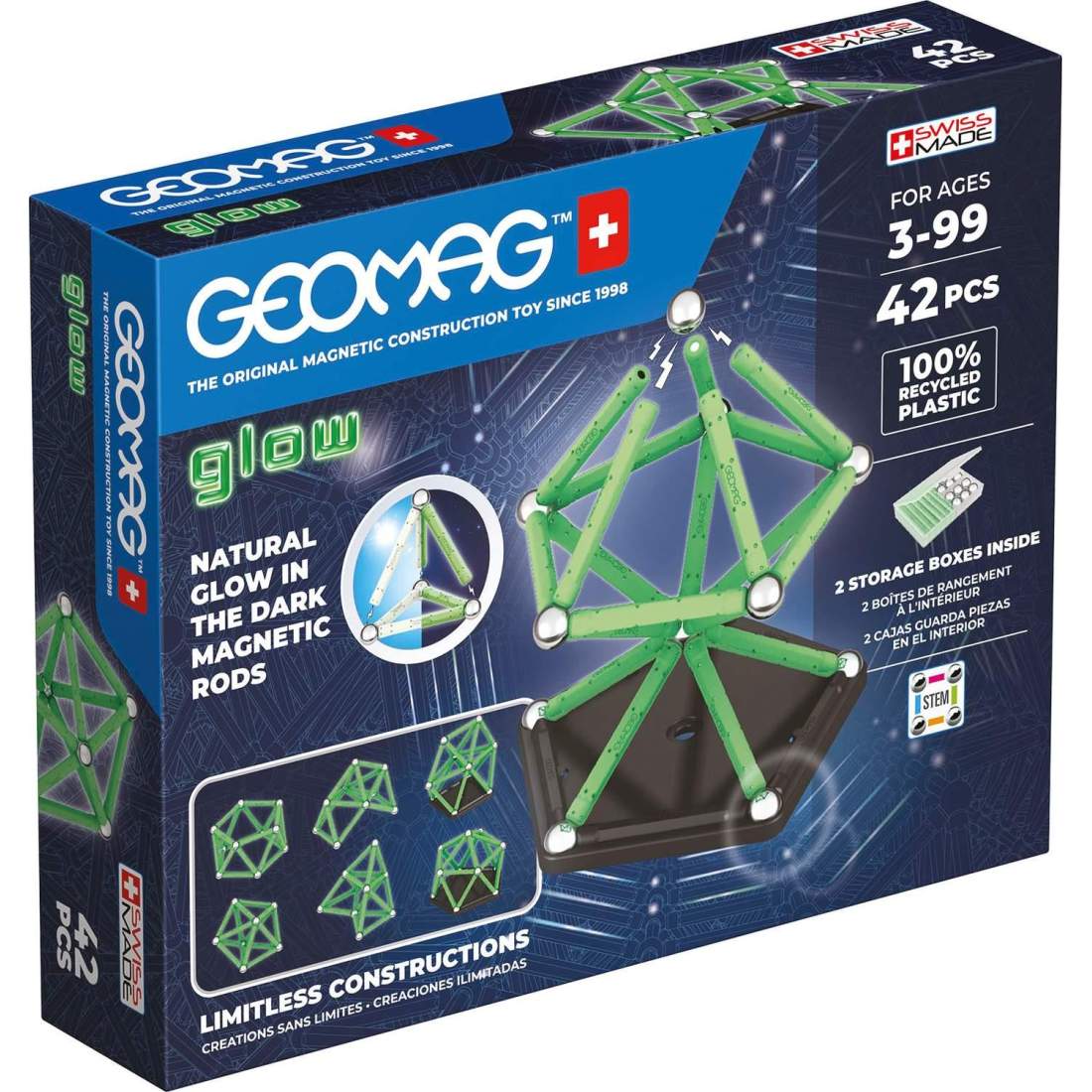 Geomag Glow Byggset 42 Delar | Leksaker & Spel - Leksaker - Byggsatser & Byggklossar - GEOMAG | Pryloteket