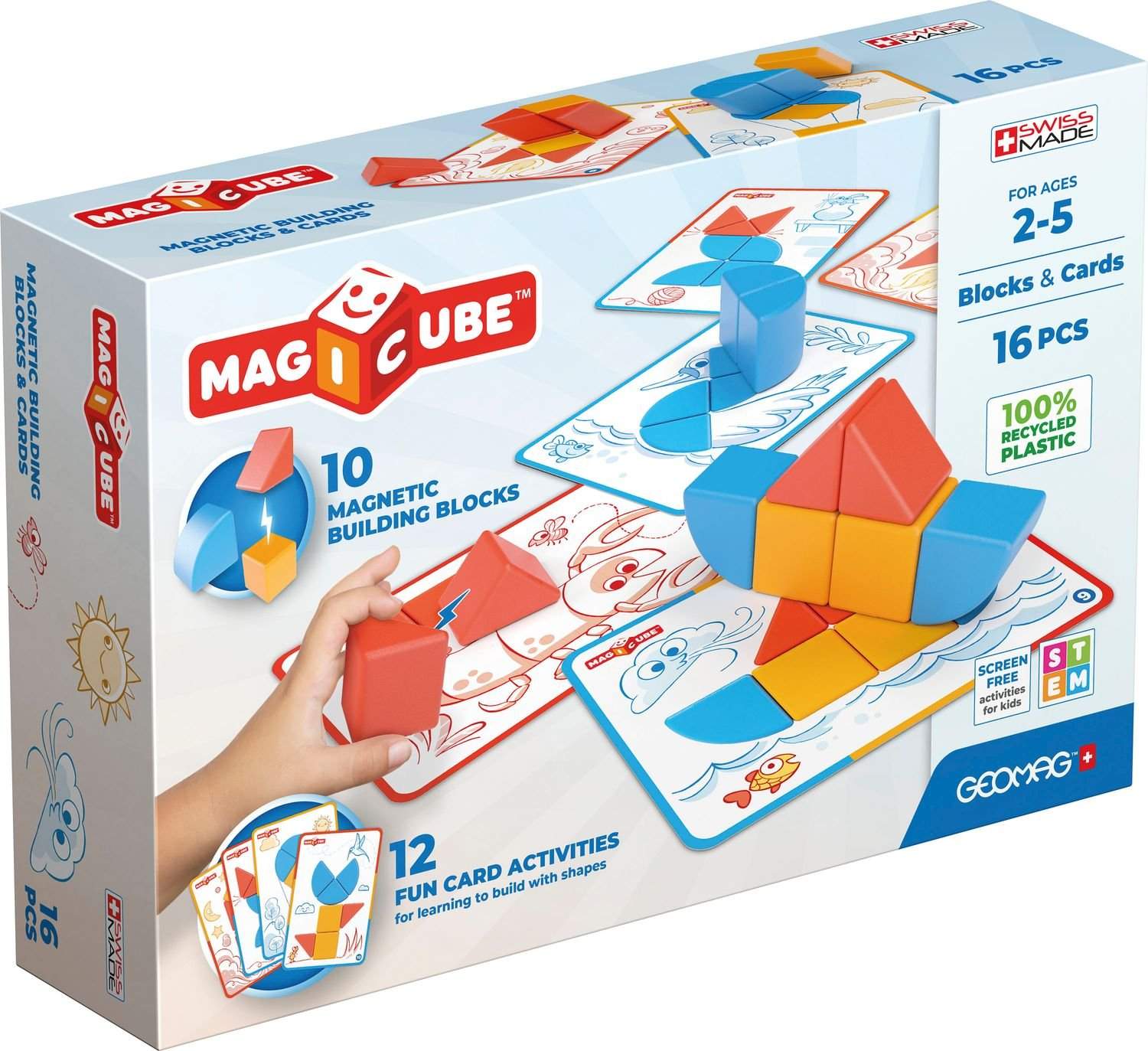 Geomag Magicube byggeklodser og kort 16 stk