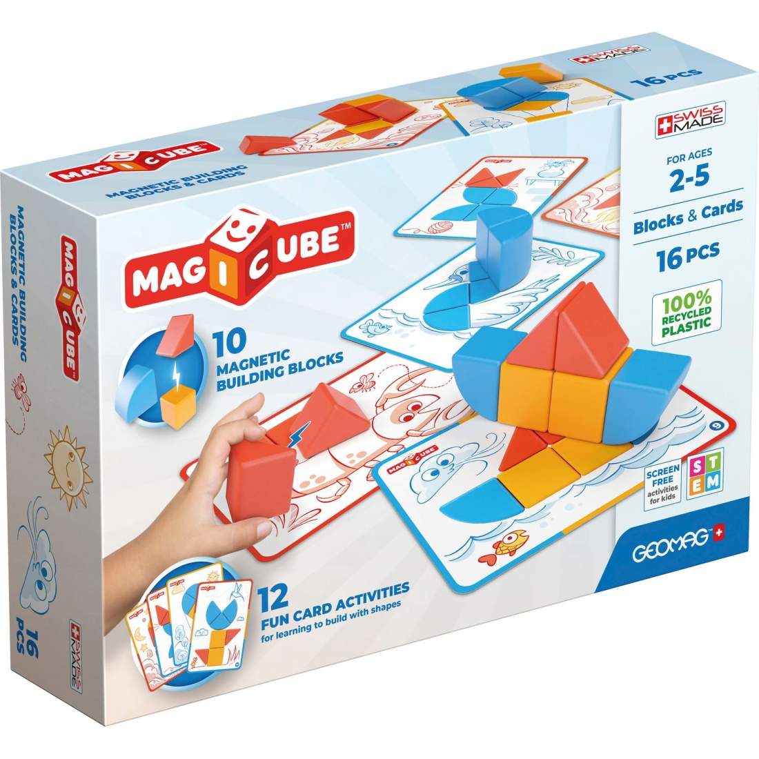 Geomag Magicube Byggklossar Och Kort 16 Delar | Leksaker & Spel - Leksaker - Byggsatser & Byggklossar - GEOMAG | Pryloteket