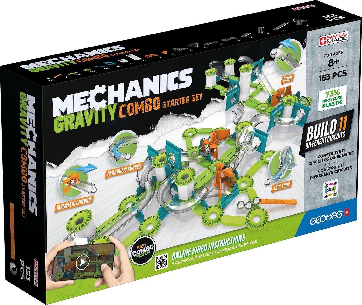 Geomag Mechanics Gravity Combo Starter Set 153 Pcs