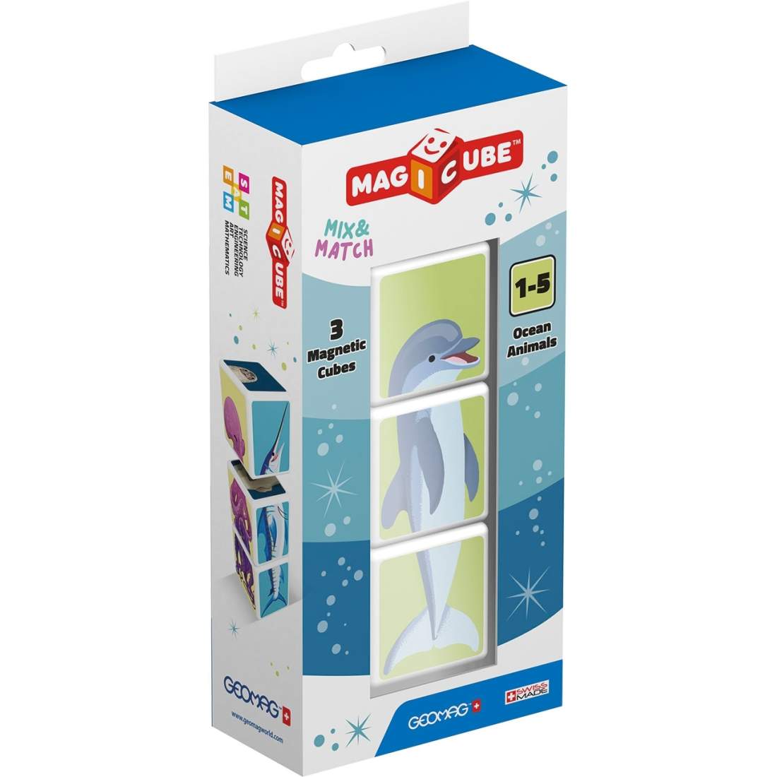 Geomag Magicube Mix & Match Havsdjur 3 Delar | Leksaker & Spel - Leksaker - Byggsatser & Byggklossar - GEOMAG | Pryloteket