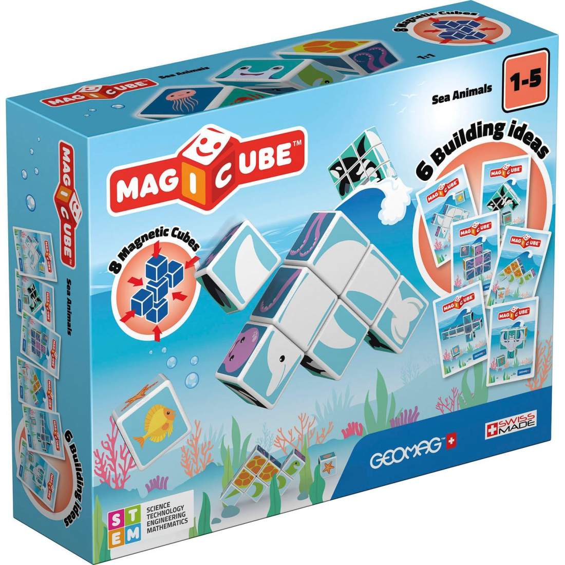 Geomag Magicube Havsdjur 11 Delar | Leksaker & Spel - Leksaker - Byggsatser & Byggklossar - GEOMAG | Pryloteket