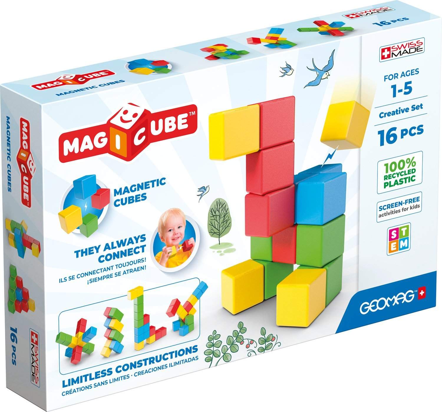 Geomag Magnetsæt - Magicube Creative Set - 16 Dele