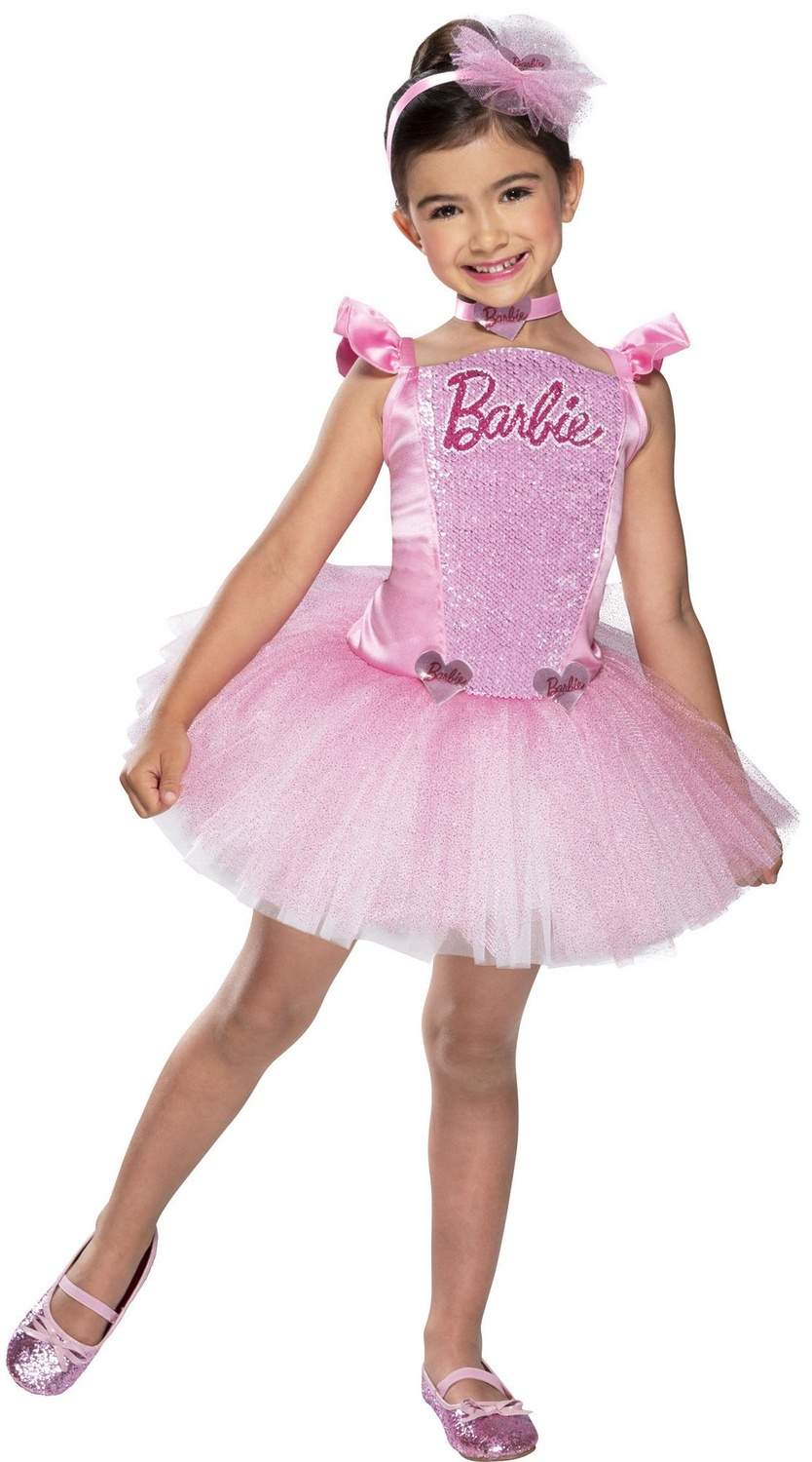 Barbie Ballerina Kjole Og Hårbånd 98-104Cm