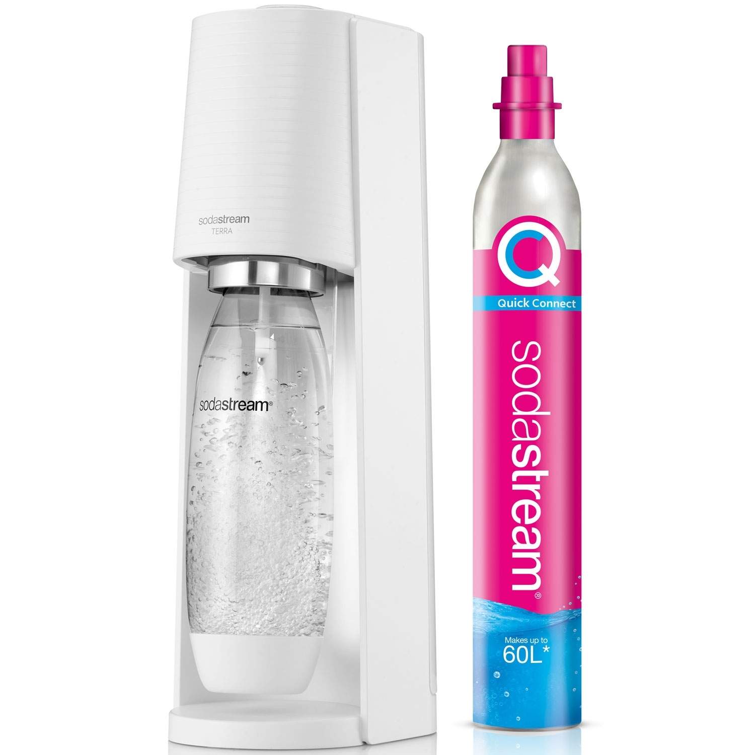 Alternativ bild 1 för SodaStream Terra kolsyremaskin vit, med gascylinder