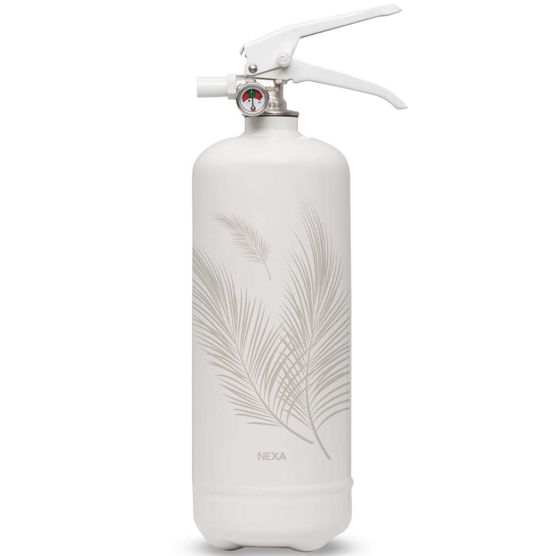 Produktfoto för NEXA Brandsläckare 2kg vit 413A Design line Palmblad