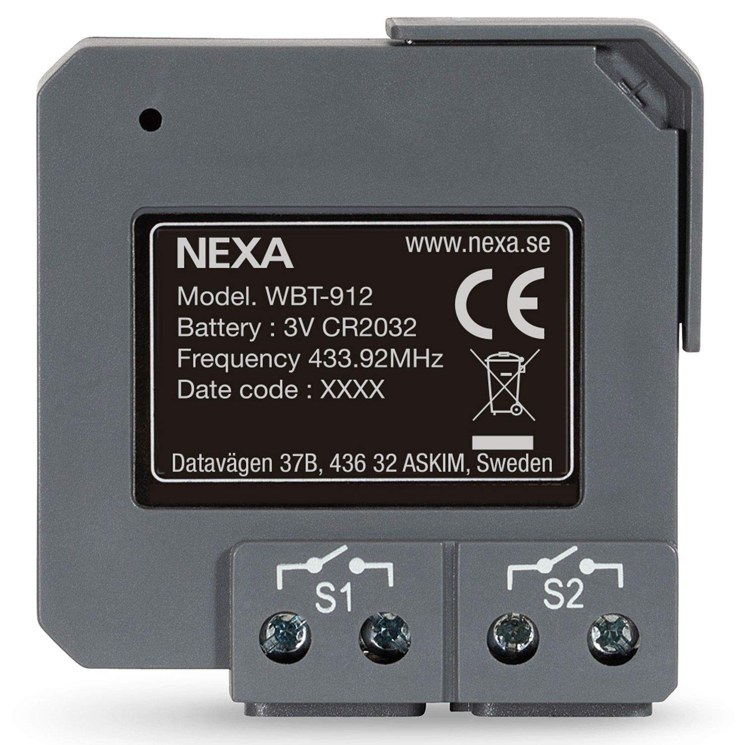 WBT-912 2-kanals forsænket sender