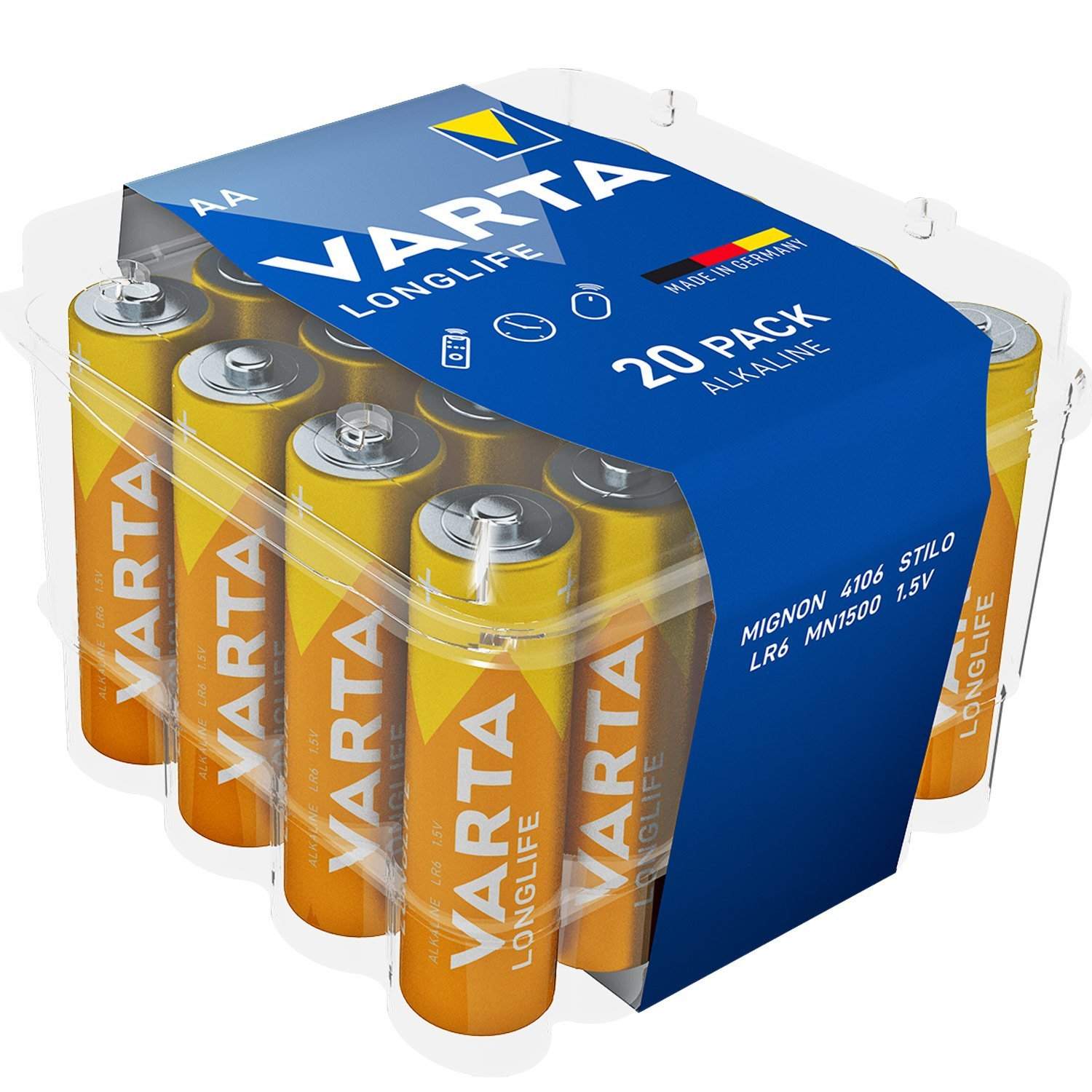 Longlife AA / LR6 batteri 20-pak billede